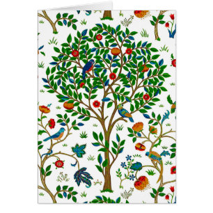William Morris Tree of Life Pattern, Green & Multi
