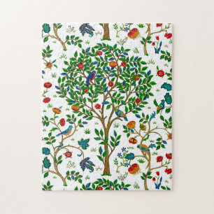 William Morris Tree of Life Pattern, Green & Multi Jigsaw Puzzle