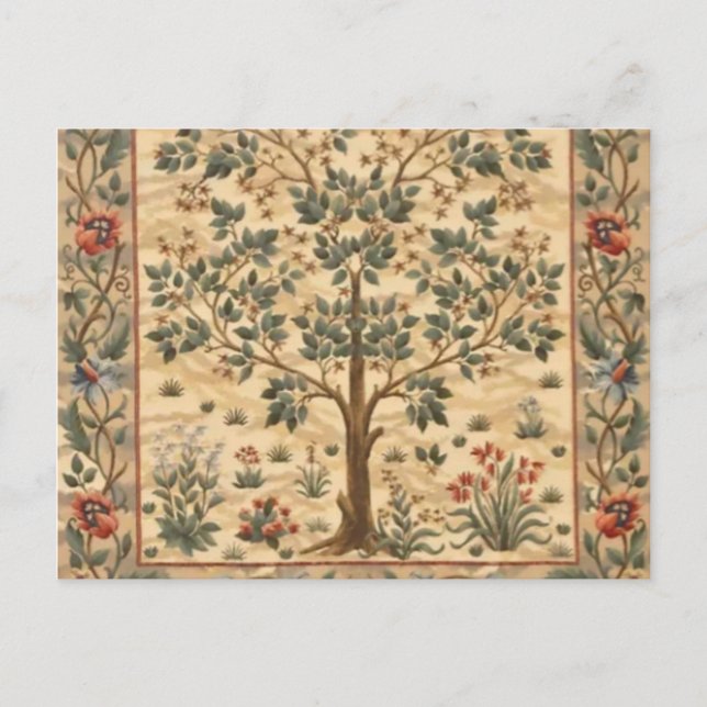 William Morris Tree Of Life Postcard (Front)