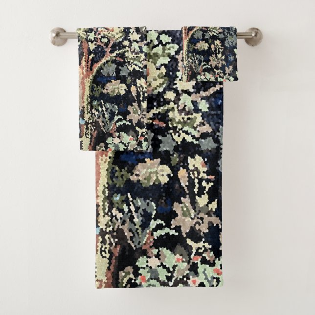 William Morris Tree of Life Towels (Insitu)