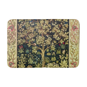 William Morris Tree Of Life Vintage Pre-Raphaelite Bath Mat