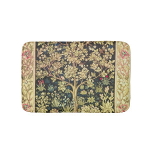 William Morris Tree Of Life Vintage Pre-Raphaelite Bath Mat