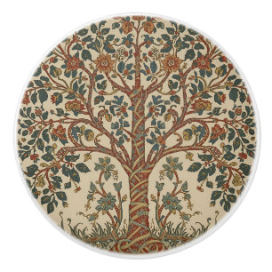 William Morris Tree Of Life Vintage Pre-Raphaelite Ceramic Knob