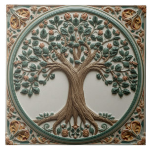 William Morris tree of life Vintage pre-raphaelite Ceramic Tile