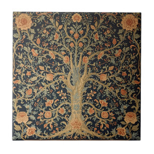 William Morris Tree Of Life Vintage Pre-Raphaelite Ceramic Tile