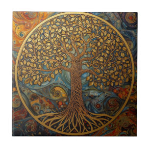 William Morris Tree Of Life Vintage Pre-Raphaelite Ceramic Tile