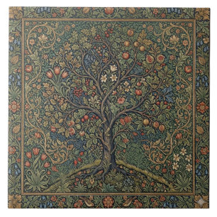 William Morris tree of life Vintage pre-raphaelite Ceramic Tile
