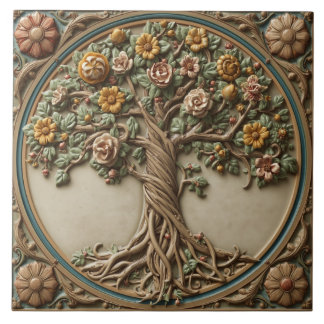 William Morris tree of life Vintage pre-raphaelite Ceramic Tile