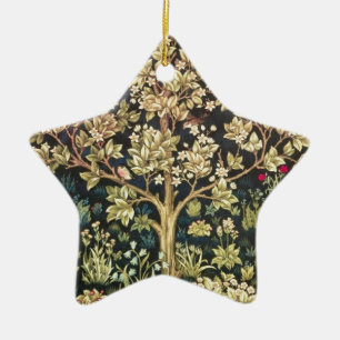 William Morris Tree Of Life Vintage Pre-Raphaelite Ceramic Tree Decoration