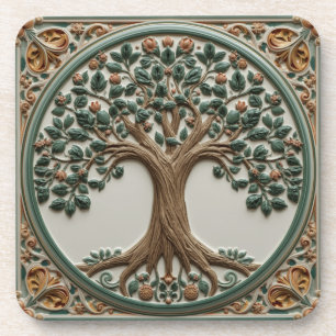 William Morris tree of life Vintage pre-raphaelite Coaster