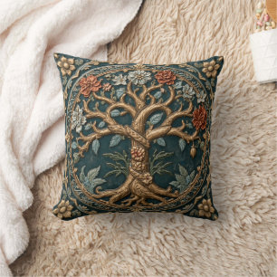 William Morris Tree Of Life Vintage Pre-Raphaelite Cushion