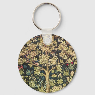 William Morris Tree Of Life Vintage Pre-Raphaelite Key Ring