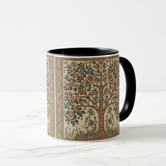 William Morris Tree Of Life Vintage Pre-Raphaelite Mug (Front Right)