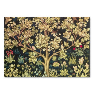 William Morris Tree Of Life Vintage Pre-Raphaelite Table Number