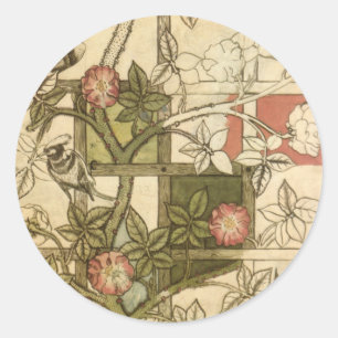 William Morris - Trellis Classic Round Sticker