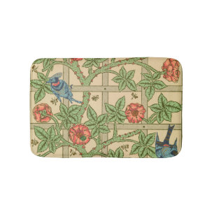 William Morris Trellis Classic Wallpaper Design  Bath Mat