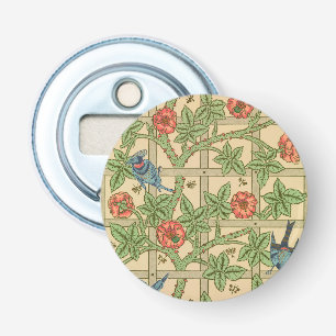 William Morris Trellis Classic Wallpaper Design Bottle Opener