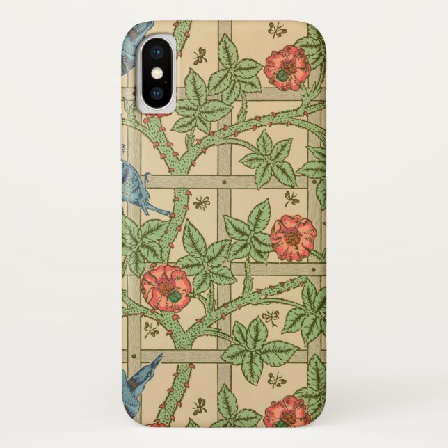 William Morris Trellis Classic Wallpaper Design  Case-Mate iPhone Case (Back)