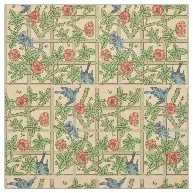 William Morris Trellis Classic Wallpaper Design  Fabric (Swatch)