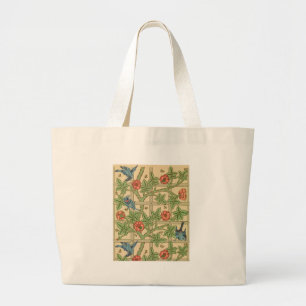 William Morris Trellis Classic Wallpaper Design Large Tote Bag