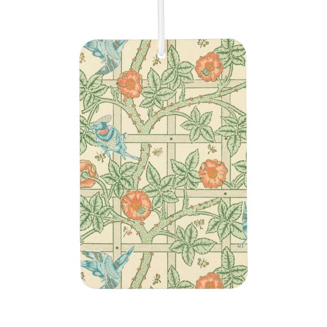 William Morris Trellis Victorian Wallpaper Car Air Freshener (Front)