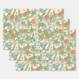 William Morris Trellis Victorian Wallpaper Wrapping Paper Sheet