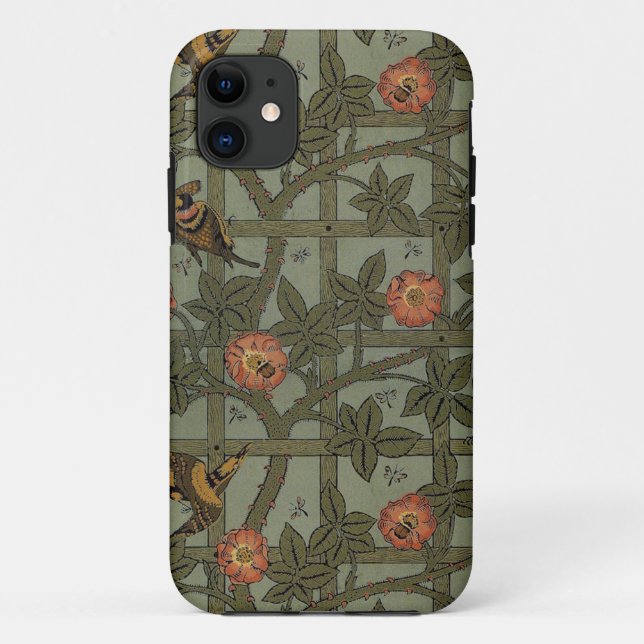 William Morris Trellis Wallpaper Art Case-Mate iPhone Case (Back)
