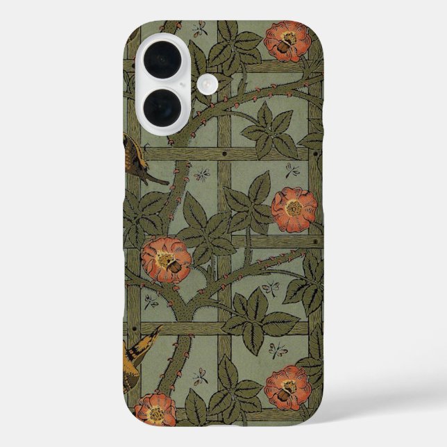 William Morris Trellis Wallpaper Art Case-Mate iPhone Case (Back)