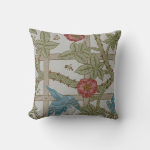 William Morris Trellis Wallpaper Art Cushion