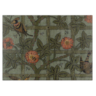 William Morris Trellis Wallpaper Art Cutting Board