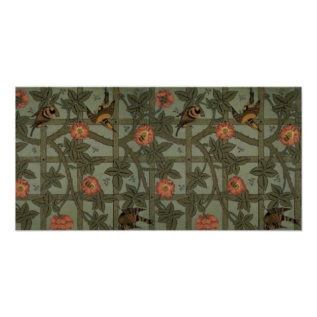 William Morris Trellis Wallpaper Art Poster (Front)