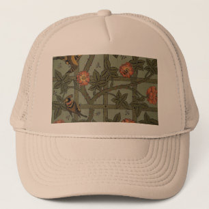William Morris Trellis Wallpaper Art Trucker Hat