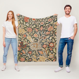 William Morris Trent Garden Flower Classic Botanic Fleece Blanket