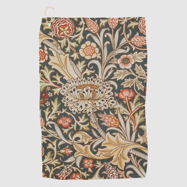 William Morris Trent Garden Flower Classic Botanic Golf Towel (Front)