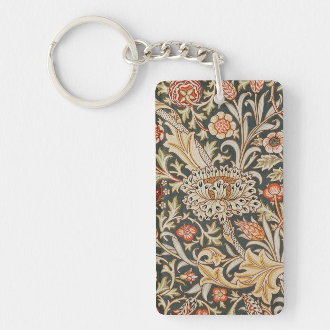 William Morris Trent Garden Flower Classic Botanic Key Ring (Front)