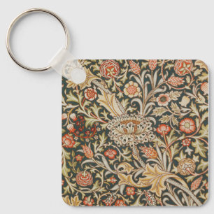 William Morris Trent Garden Flower Classic Botanic Key Ring