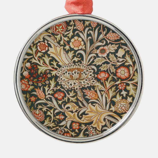 William Morris Trent Garden Flower Classic Botanic Metal Ornament (Front)