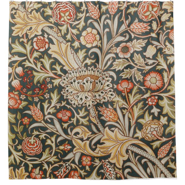 William Morris Trent Garden Flower Classic Botanic Shower Curtain (Front)