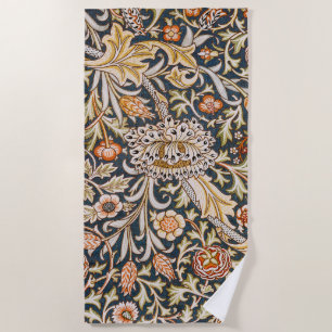 William Morris Trent Garden Flower Pattern Classic Beach Towel