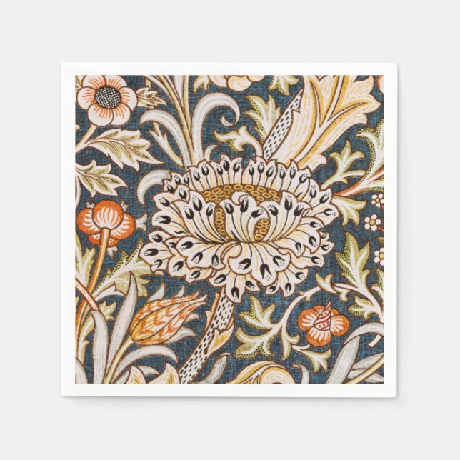 William Morris Trent Garden Flower Pattern Classic Napkin (Front)