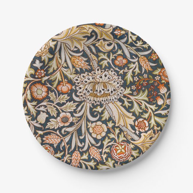 William Morris Trent Garden Flower Pattern Classic Paper Plate (Front)