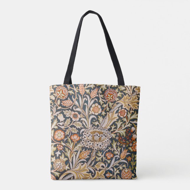 William Morris Trent Garden Flower Pattern Classic Tote Bag (Back)