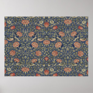 william morris tudor rose poster