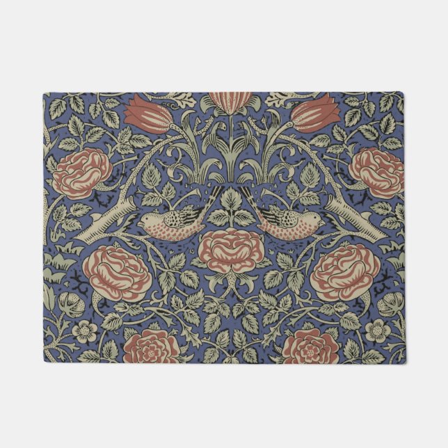 William Morris Tudor Rose Wallpaper Doormat (Front)