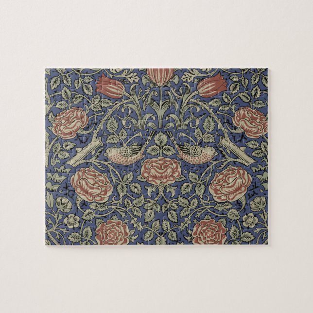 William Morris Tudor Rose Wallpaper Jigsaw Puzzle (Horizontal)