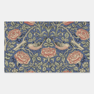 William Morris Tudor Rose Wallpaper Rectangular Sticker
