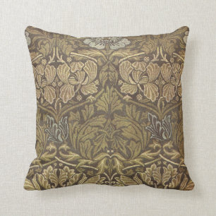 William Morris Tulip and Rose Pattern Cushion