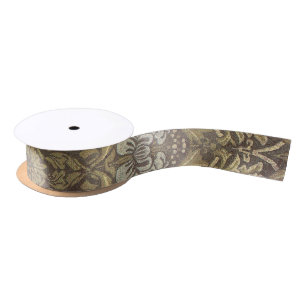 William Morris Tulip and Rose Pattern Satin Ribbon
