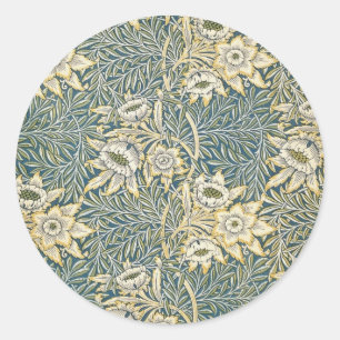 William Morris Tulip and Willow Classic Round Sticker