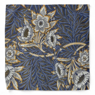 William Morris Tulip and Willow Floral Pattern Bandana